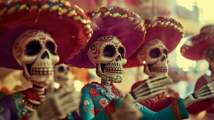 Poster - Group of skeletons with somber expressions