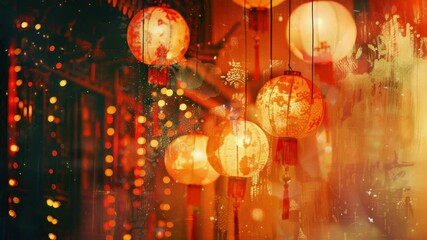 Poster - A bunch of string lights hung from the ceiling creating a cozy ambiance