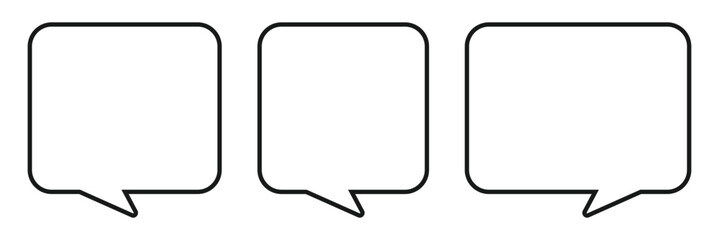 Poster - Speech bubbles. communication concept, Speak bubble text, vector set of flat message bubbles show chat bubble or dialog boxes on white background.