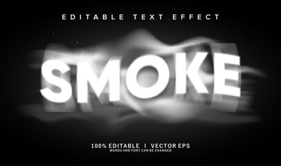Poster - smoke vector text effect with modern style design
