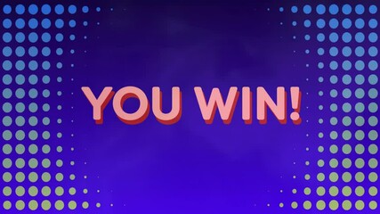 Poster - Upon gradient appearing, victory circle scaling, 3D text pulsing, bars radiating, celebrating win