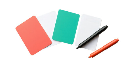 Poster - Rewritable flashcards with dry erase marker, Transparent background, PNG file