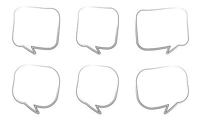 Poster - Set of comic speech bubbles. Cartoon vector illustration