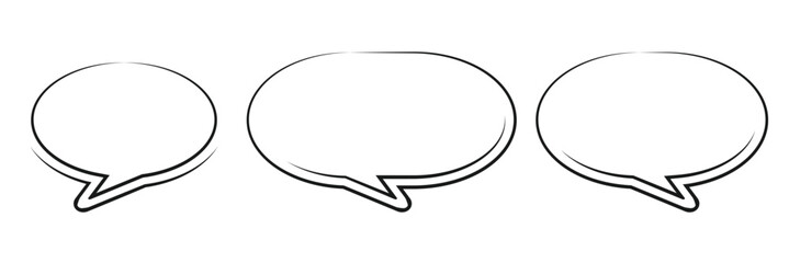 Poster - Set of comic speech bubbles. Cartoon vector illustration