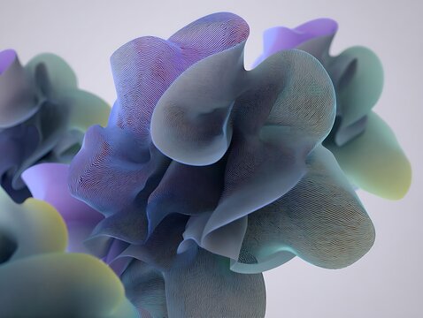 Abstract waves in gradient color layers