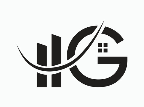 A collection of modern monogram logos combining alphabet letters with building shapes and house elements. Each logo features a stylized letter (T to Z) integrated with skyscraper silhouettes, g
