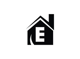 Poster - A full collection of monogram logos featuring letters A to Z integrated into a bold, black house silhouette. Perfect for real estate agencies, home builders, architecture firms, and property i019
