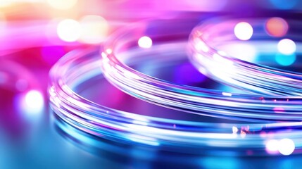 Leinwandbilder - Dreamy abstract background with glowing lights and blurred bokeh effects for enchanting visuals
