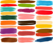 © Deny - Colorful paint brush strokes, Set of watercolor paint strokes, watercolor brush strokes