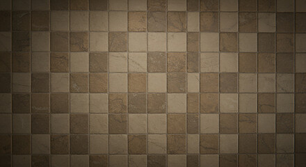 Poster - A grid of earthtoned stone tiles