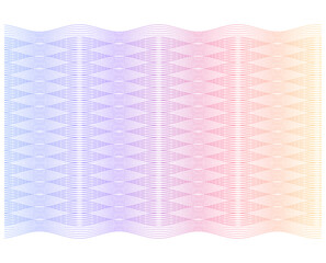 Poster - Abstract vector background design with maze mosaic texture. Soft rainbow color. Linear background. Design elements. Polygonal lines. Guilloche. Protective layer jpg banknotes, diplomas and certificate