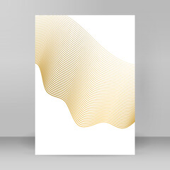Poster - Design brochure A4 format advertising, jpg new product newsletters, technology graphics, report firm, event party Business templates for multipurpose presentation. Easy wave lines vector