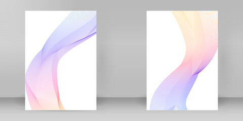 Poster - Easy editable vector spirals lines. design brochure A4 format advertising, new product newsletters, technology graphics, report firm, event party Business templates for multipurpose presentation jpg