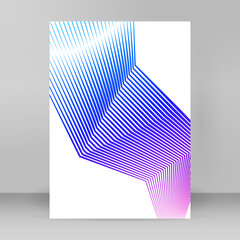 Poster - Easy editable waves lines. design brochure A4 format advertising, jpg new product newsletters, technology graphics, report firm, event party Business templates for multipurpose presentation