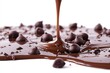 © Aysha - Caramel sauce drizzled over a white background, png