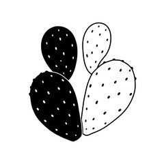 Poster - Cactus silhouette: A striking silhouette of a cactus, its bold form a testament to the resilient beauty of nature and desert life, an elegant representation of nature's minimalism.