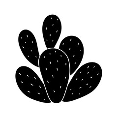 Poster - Cactus Silhouette in Minimalism: A bold, minimalist illustration of a cactus, a symbol of resilience and the natural beauty of the desert.