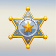 © Supanun - Law Enforcement Emblem: A distinguished emblem with a prominent star, evoking a sense of authority and protection. The emblem represents valor and duty.