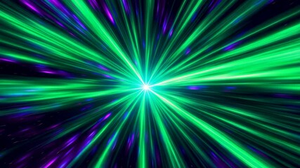 Wall Mural - Fractal light aurora expanding and morphing