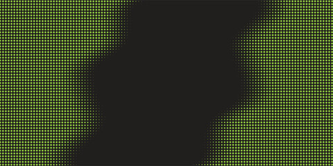 Fototapete - abstract green halftones background on black background for banner, cover, and poster
