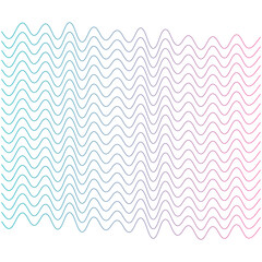 Poster - Gradient Wavy Line Background – Minimal Abstract Curve Design with Blue to Pink Flow