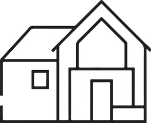 Poster - House Black Icon in Minimal Clean Style Representing Home, Real Estate, or Property Concepts
