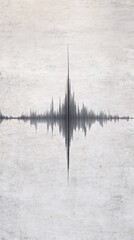 Poster - Seismic waves are spreading from the earthquake epicenter, creating a powerful visual representation of geological activity on a grunge background