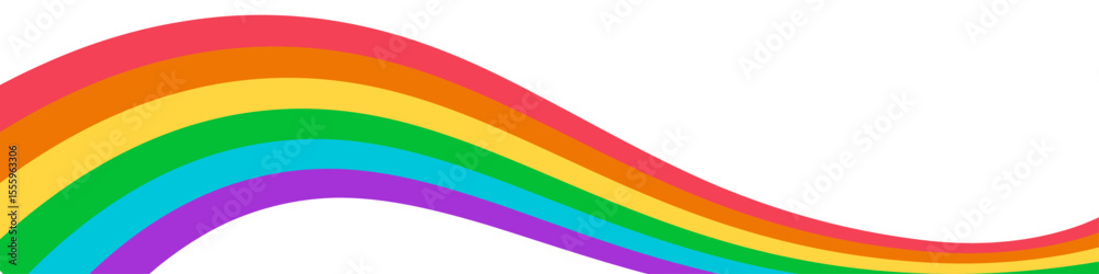 Bdp Ribbon Color LGBT Pride Flag banner. LGBTQ Pride flag wave. Wavy rainbow ribbon in ...