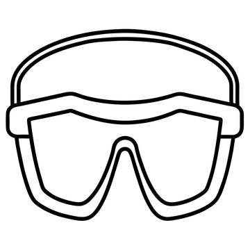 Protective Eyewear Minimalist Line Icon