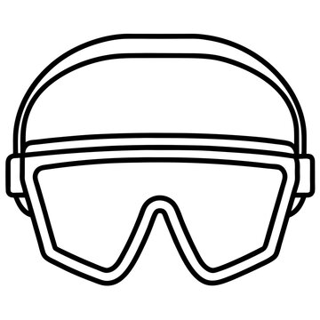 Protective Eyewear Minimalist Line Icon