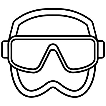 Protective Eyewear Minimalist Line Icon