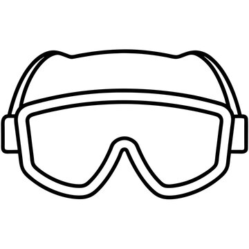 Protective Eyewear Minimalist Line Icon