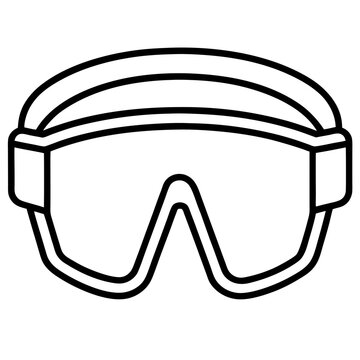 Protective Eyewear Minimalist Line Icon