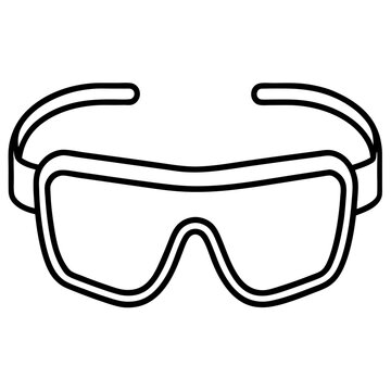 Protective Eyewear Minimalist Line Icon