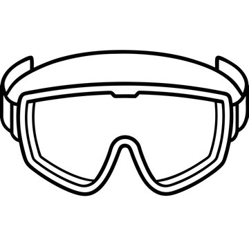 Protective Eyewear Minimalist Line Icon