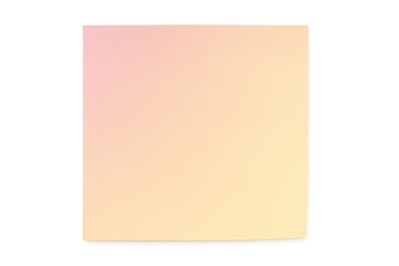 Fototapete - Pink and yellow gradient sticky note isolated on transparent background, perfect for adding a touch of color to designs