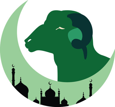 Illustration of Eid al-Fitr and Eid al-Adha icons, with transparent background suitable for design needs