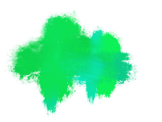Poster - Abstract vibrant green watercolor background with textured brush strokes on black backdrop