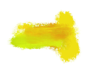 Poster - Abstract Yellow Brush Stroke with Textured Effect on a Black Background Illustration