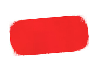 Poster - Abstract red brushstroke rectangular shape on a black background graphic design element