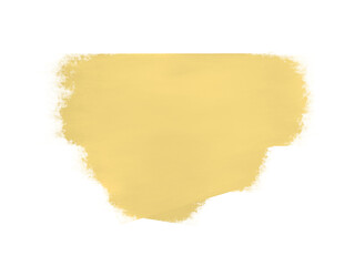 Poster - Abstract painted shape with rough edges on a black background with yellow and green stripes