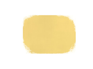 Poster - Artistic brushstroke of yellow paint on a black background with textured edges