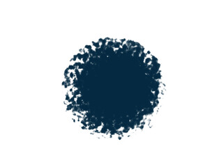 Poster - Abstract dark blue circle shape illustration against a stark black background