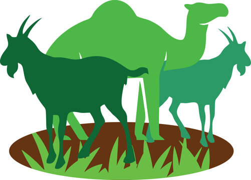 Illustration of Eid al-Fitr and Eid al-Adha icons, with transparent background suitable for design needs