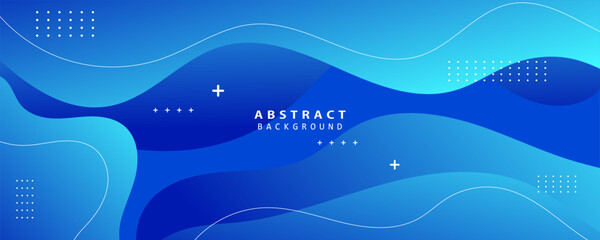 Poster - Blue minimalist background banner, Template  for business, ads, banner. Background abstract which cool and futuristic blue.