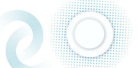 Fototapete - Abstract Modern gradient blue and white background with halftone dots pattern design. Vector illustration abstract technology. Background with monochrome dotted texture. Polka dot pattern template