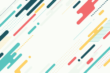 Poster - Colorful abstract background with dynamic geometric shapes and lines, creating a modern and vibrant design