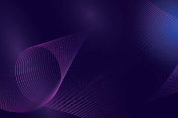 Poster - Abstract background with dynamic purple and pink lines creating a wave effect