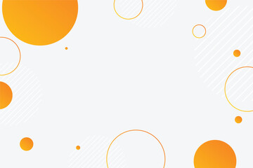 Aufkleber - Modern abstract background with orange circles and white lines isolated on white background