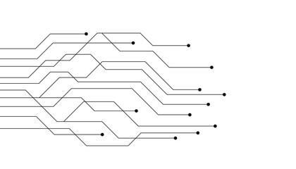 Aufkleber - Abstract Circuit Board Design: Lines, Nodes, Connections, Technology, Innovation.